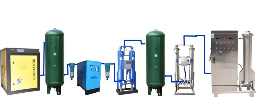 深圳某實驗中學泳池水處理250克氧氣源臭氧發(fā)生器現(xiàn)場安裝